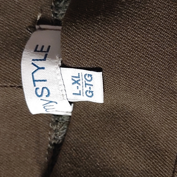 🇨🇦My Style Women's Olive Green Pants L/XL - Picture 5 of 8